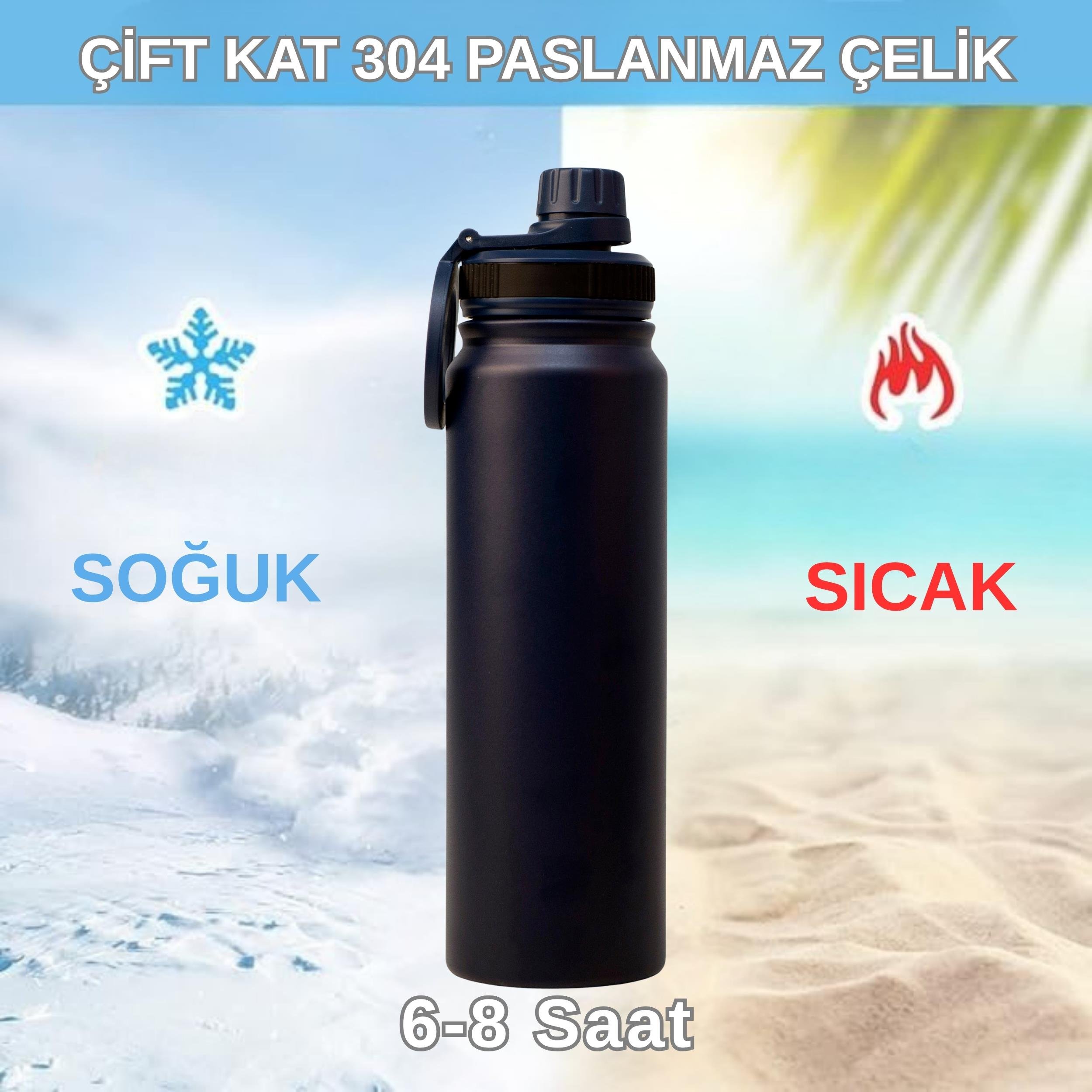 Paslanmaz Çelik Termos 780 ml-Manyetik Telefon Tutuculu