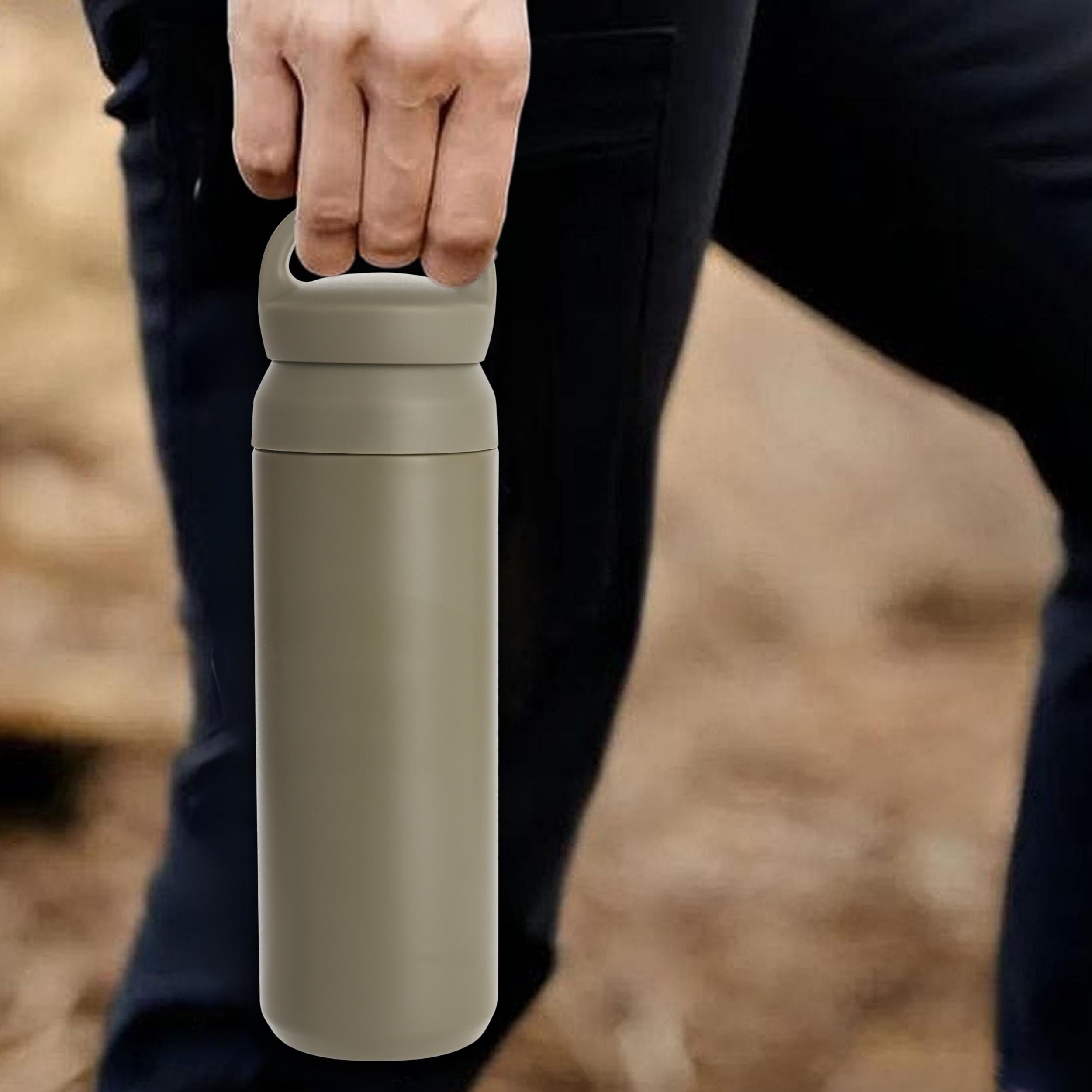 Paslanmaz Çelik Tutacaklı Termos 500 ml -Vakumlu Sızdırmaz Termos