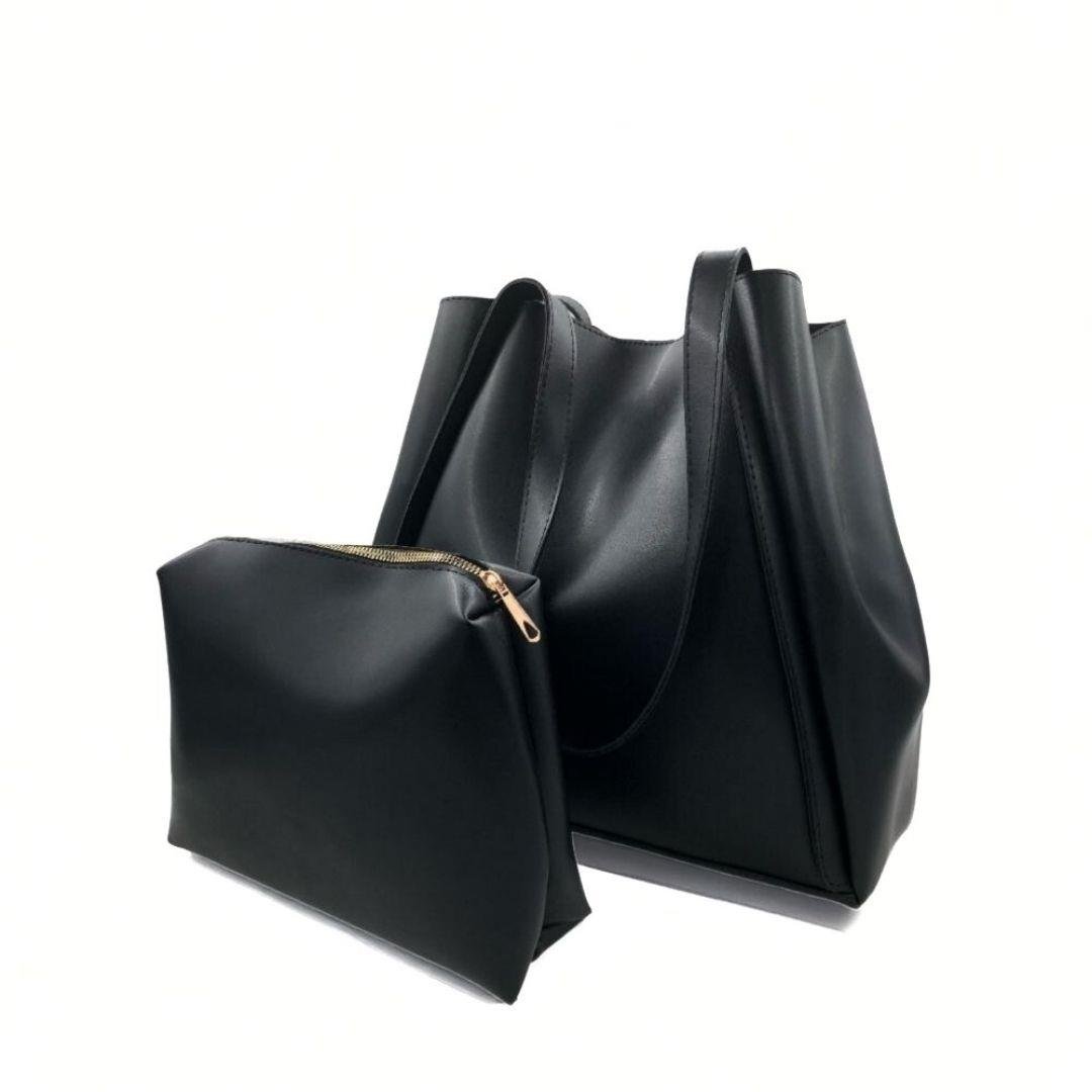  Siyah Yavru Çantalı Büyük Londra Omuz Çantası Seti