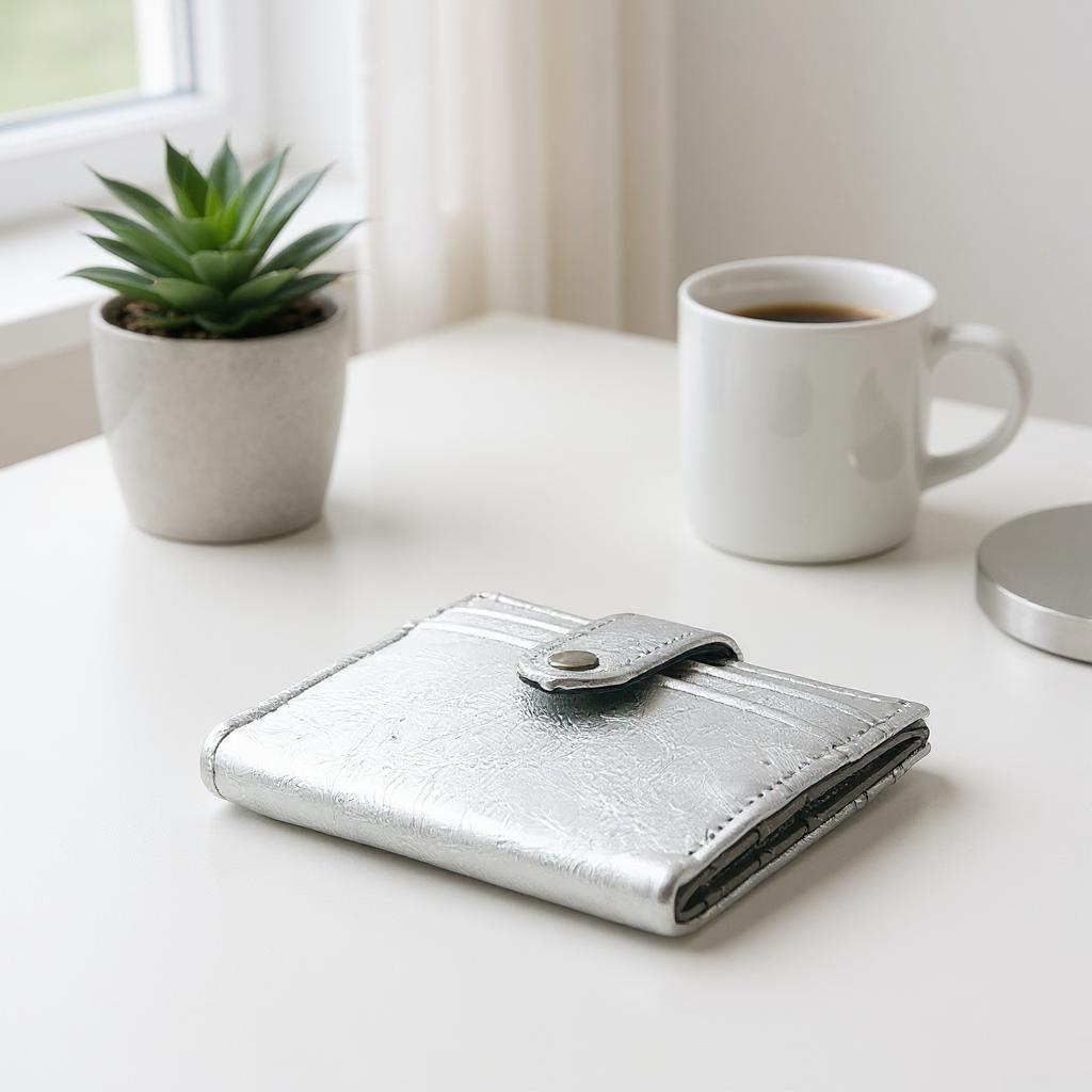 Çıtçıt Kapaklı Gümüş Renk Kartlık