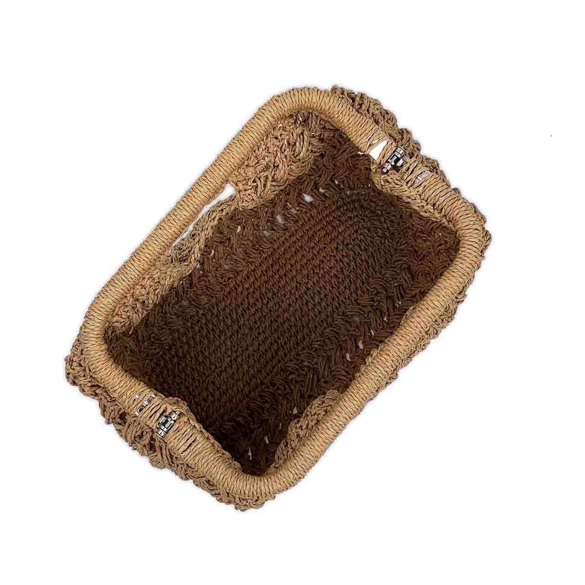 El İşi Hasır El Çantası Küçük Boy