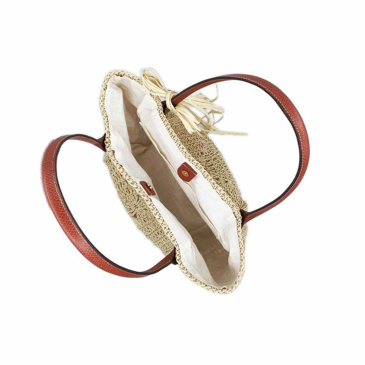 El İşi Hasır Omuz Çantası