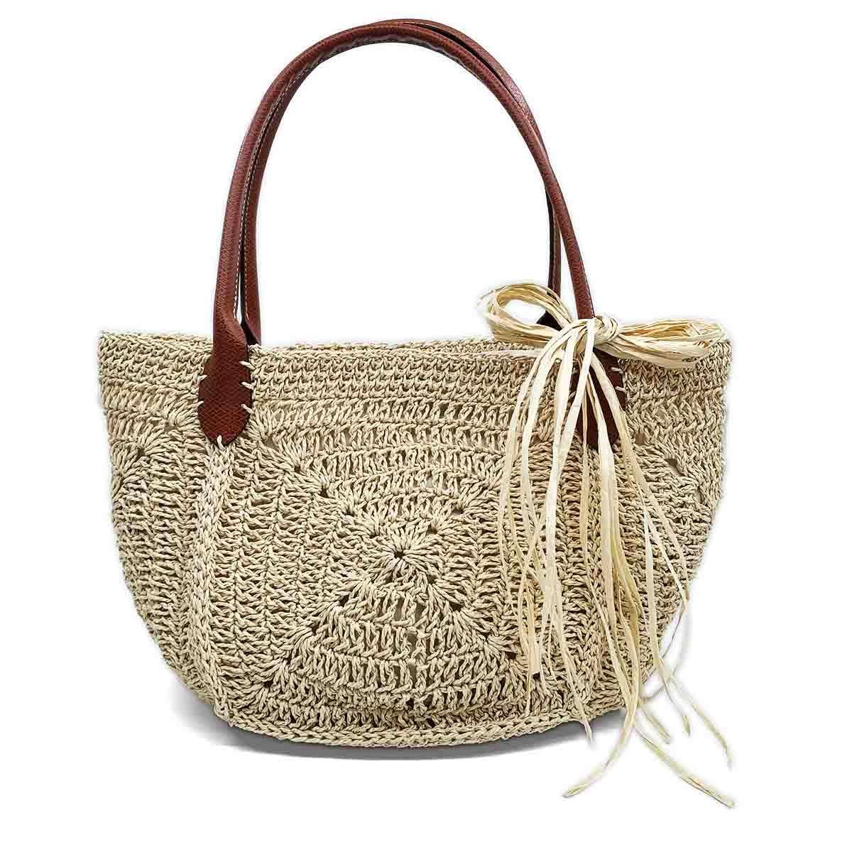 El İşi Hasır Omuz Çantası