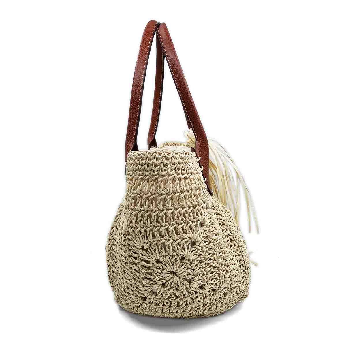 El İşi Hasır Omuz Çantası