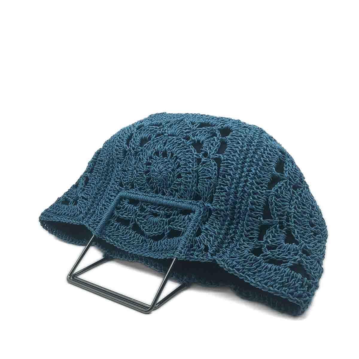 El Yapımı Örgü Gece Mavisi El Çantası