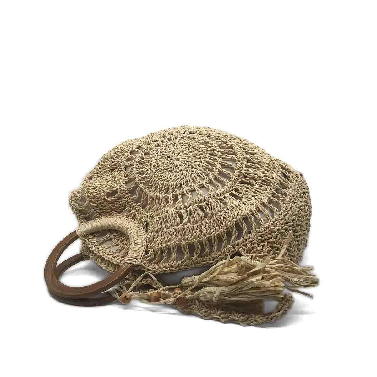 El Yapımı Yuvarlak Örgü Çanta
