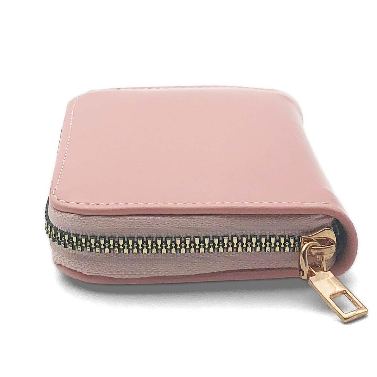 Fermuarlı Pembe Mini Cüzdan
