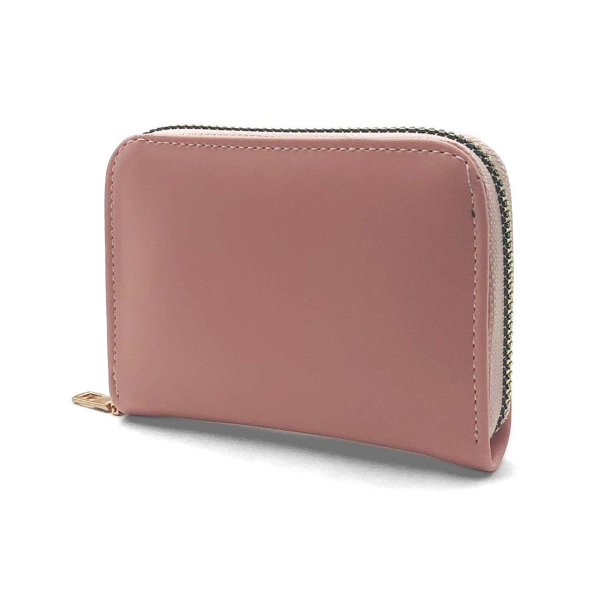 Fermuarlı Pembe Mini Cüzdan
