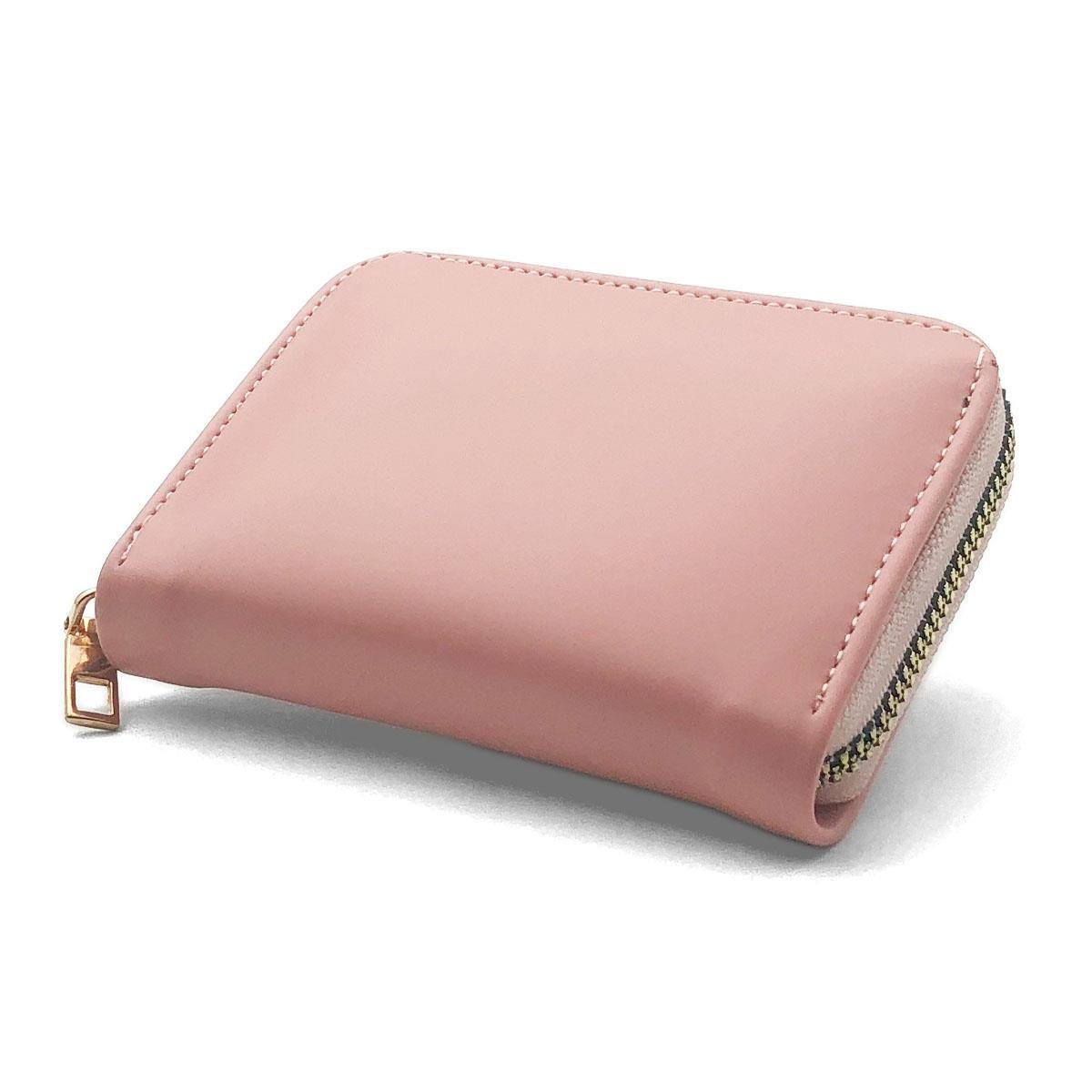 Fermuarlı Pembe Mini Cüzdan