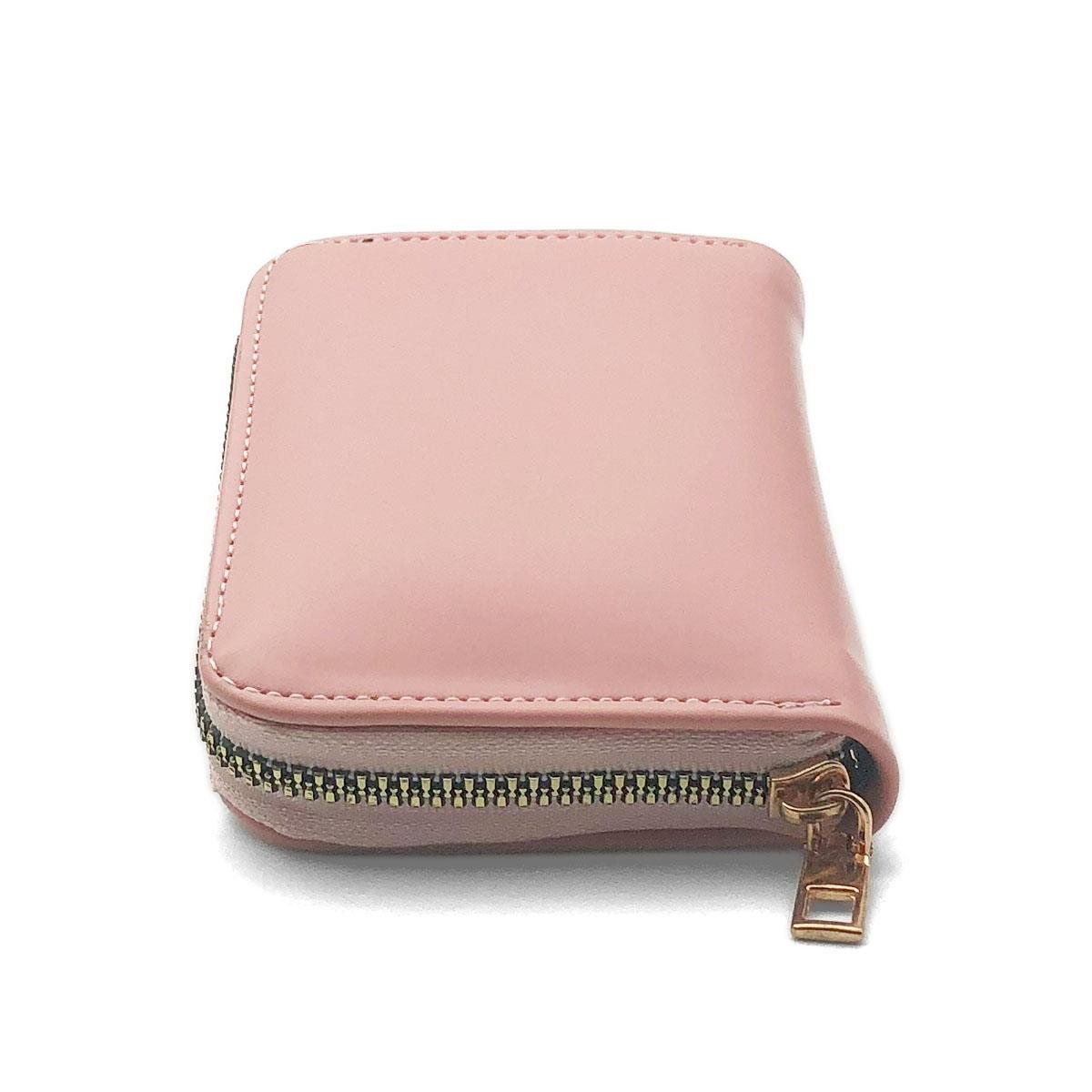 Fermuarlı Pembe Mini Cüzdan