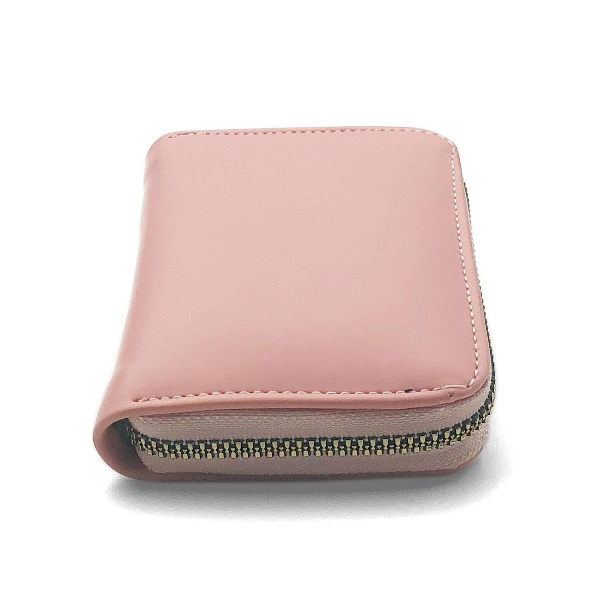 Fermuarlı Pembe Mini Cüzdan