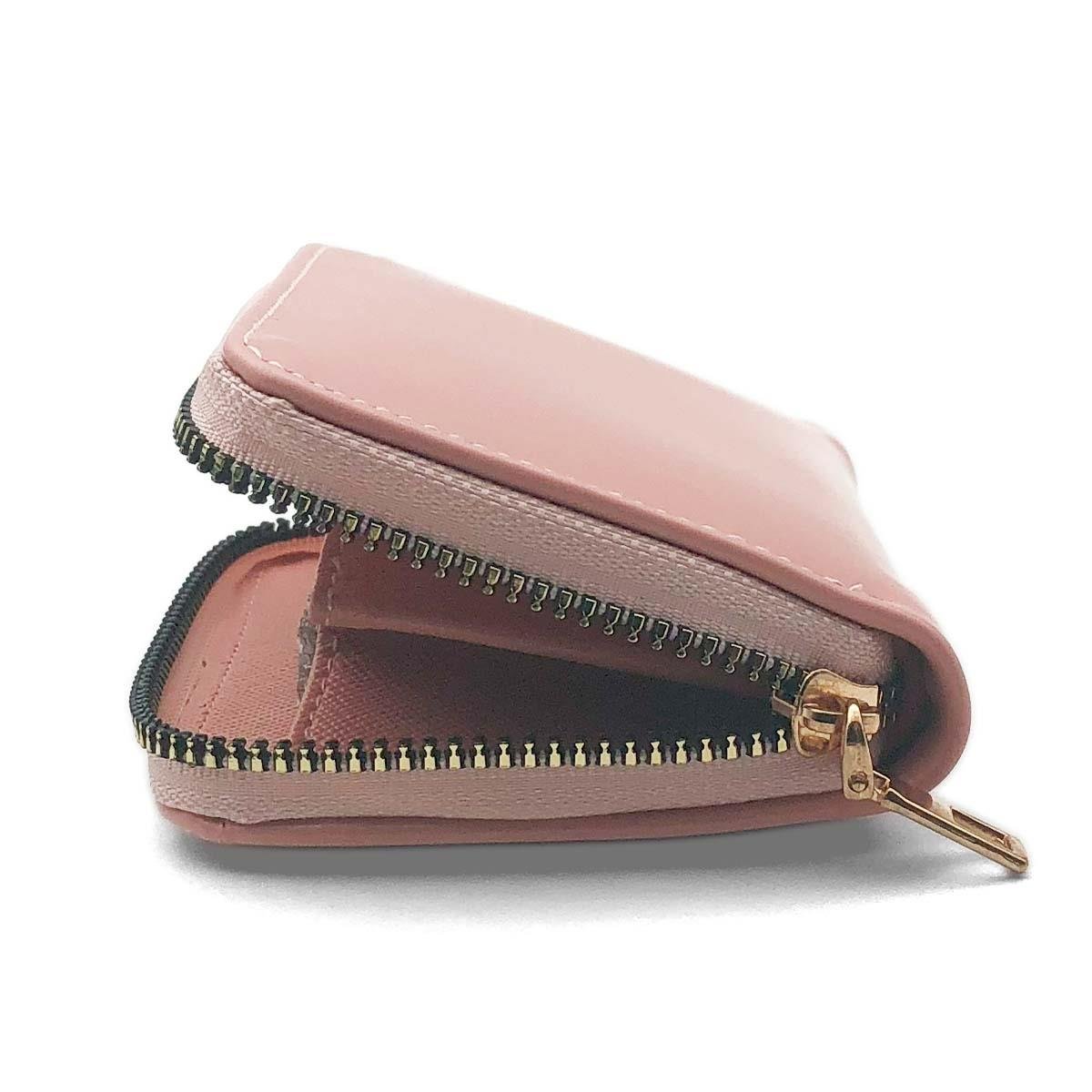 Fermuarlı Pembe Mini Cüzdan