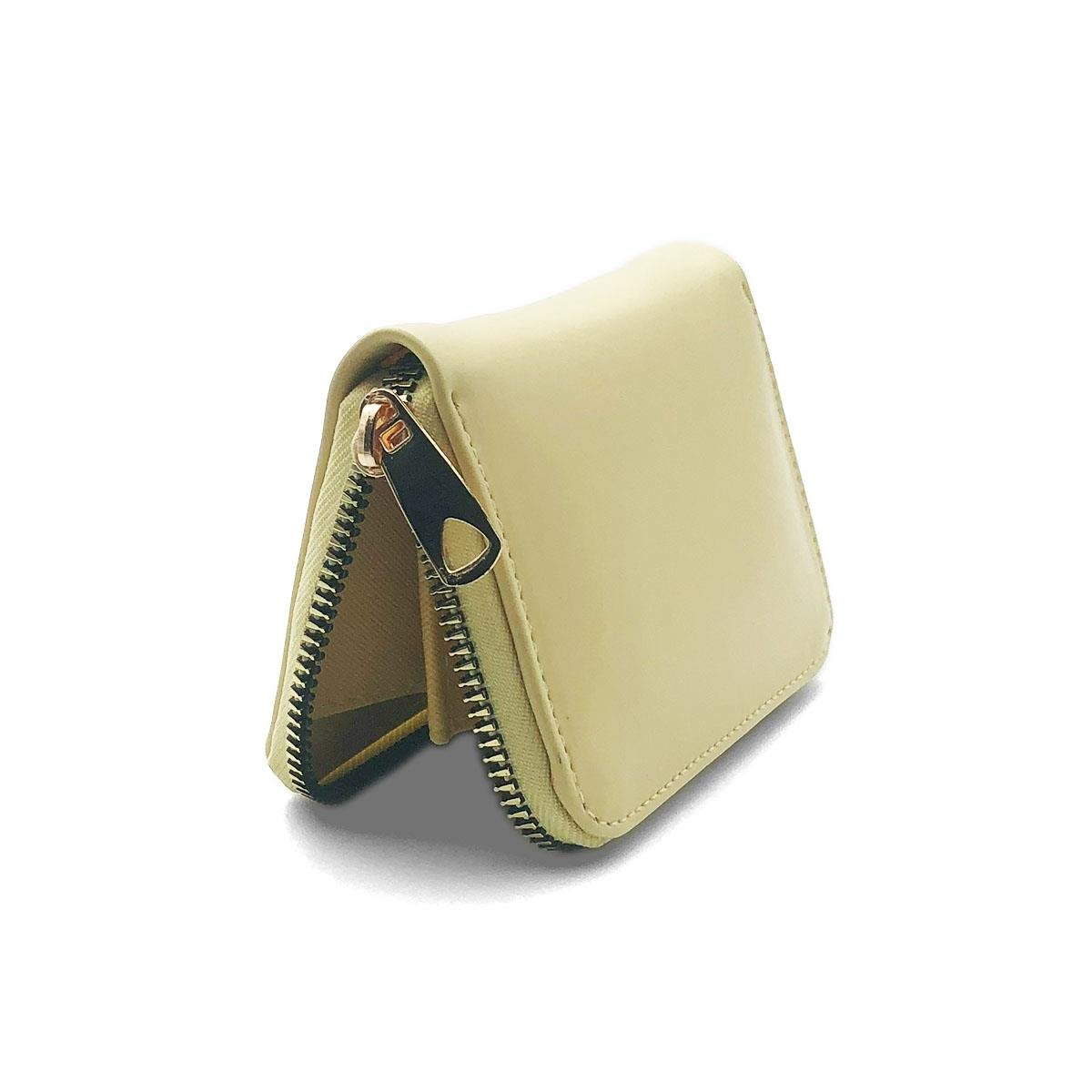 Fermuarlı Sarı Mini Cüzdan