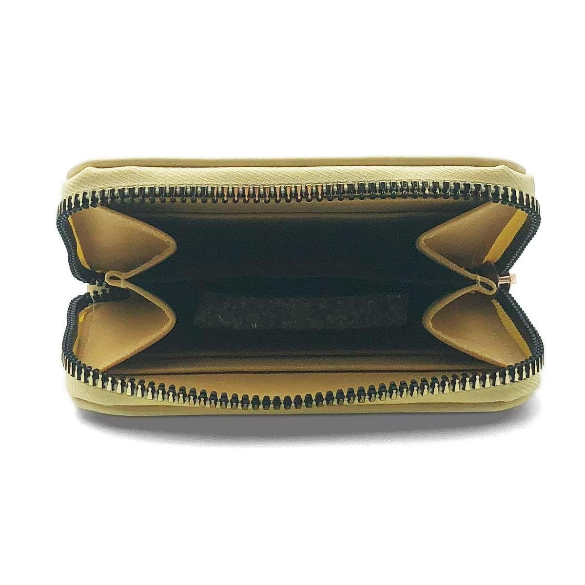 Fermuarlı Sarı Mini Cüzdan