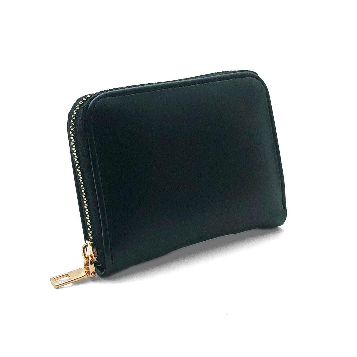 Fermuarlı Siyah Mini Cüzdan