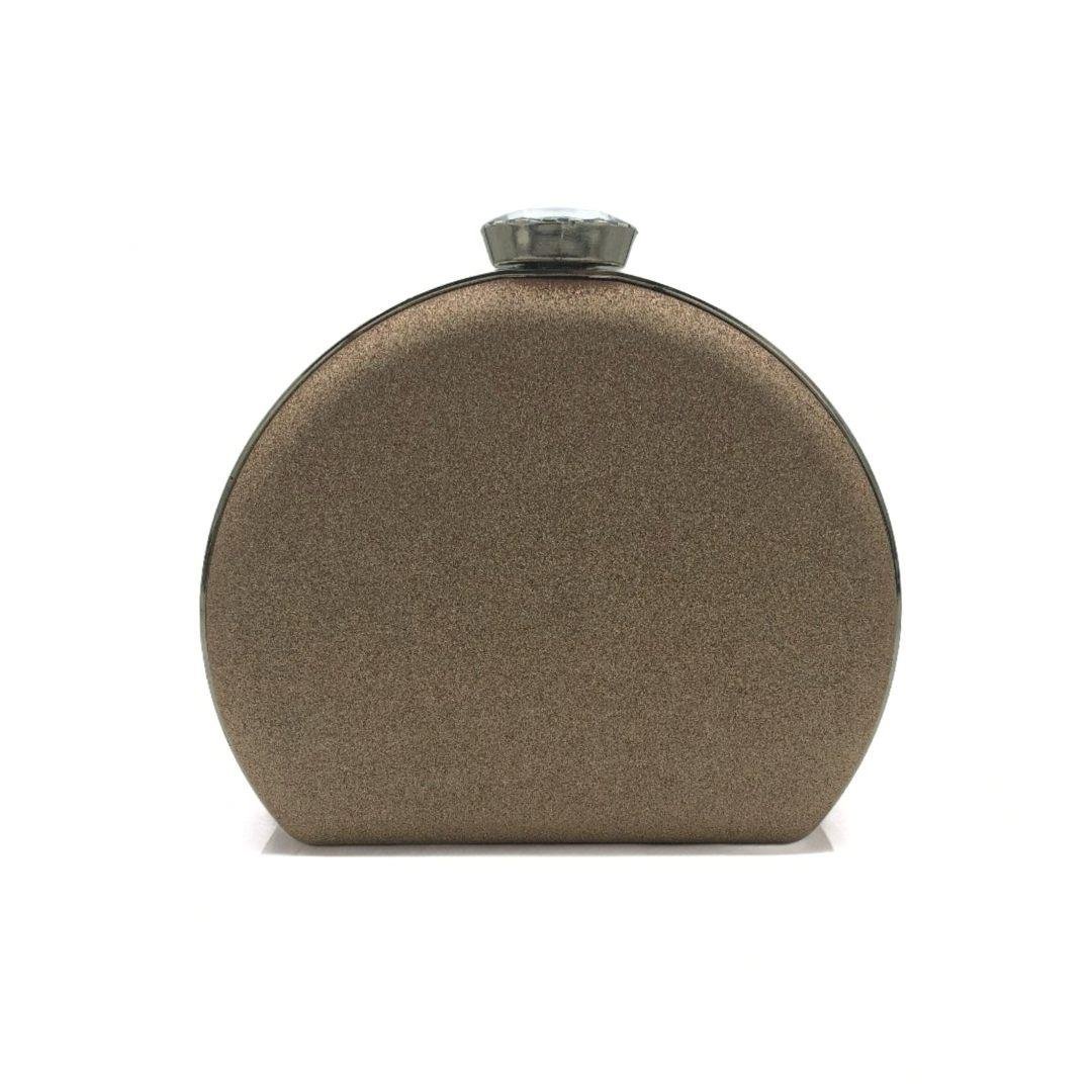 Gold Taşlı Simli Altın Yansıması Abiye Çanta