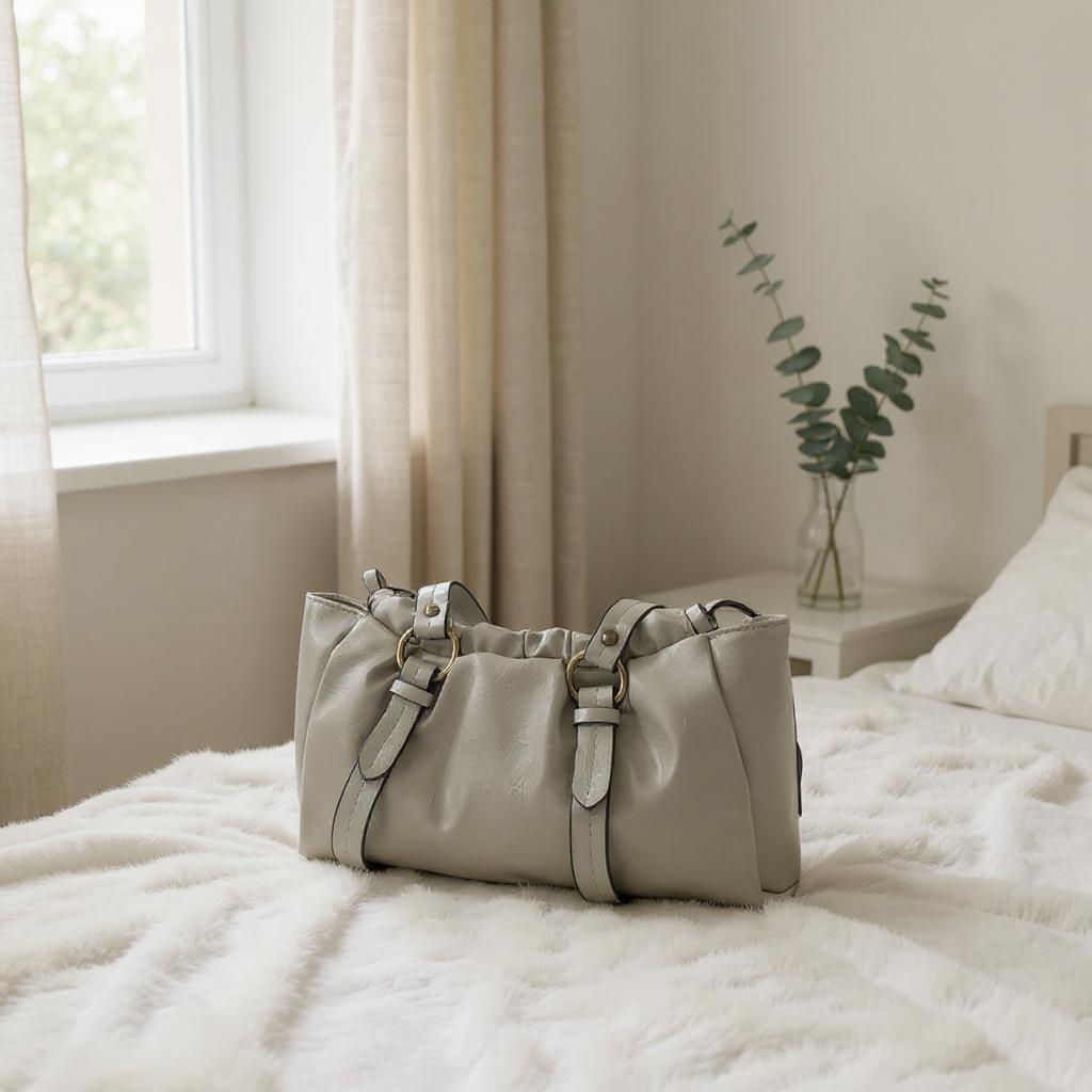 Grande Model Gri Omuz Çantası