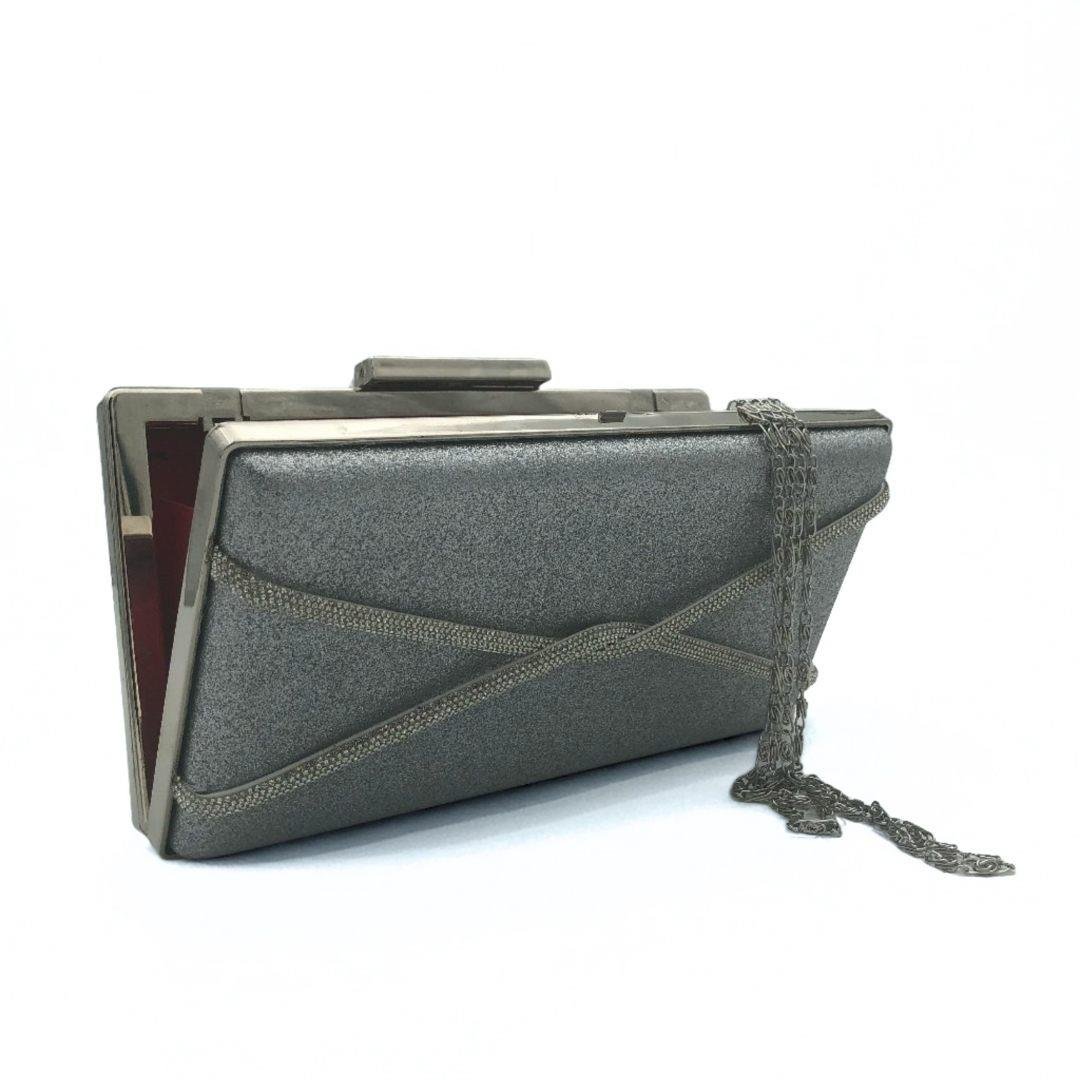 Gümüş Çapraz Simli Çapraz Işıltı Abiye Çanta