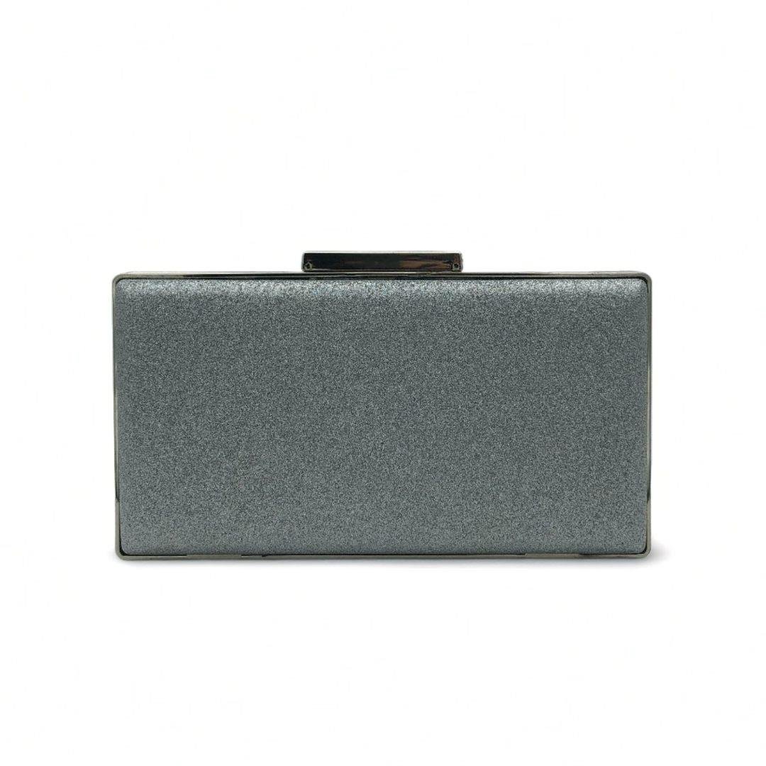 Gümüş Çapraz Simli Çapraz Işıltı Abiye Çanta