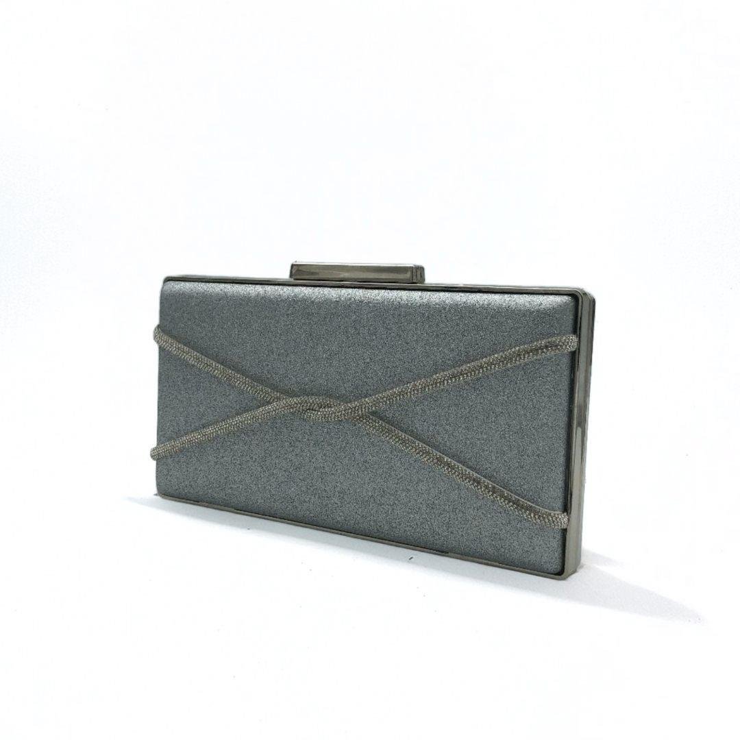 Gümüş Çapraz Simli Çapraz Işıltı Abiye Çanta