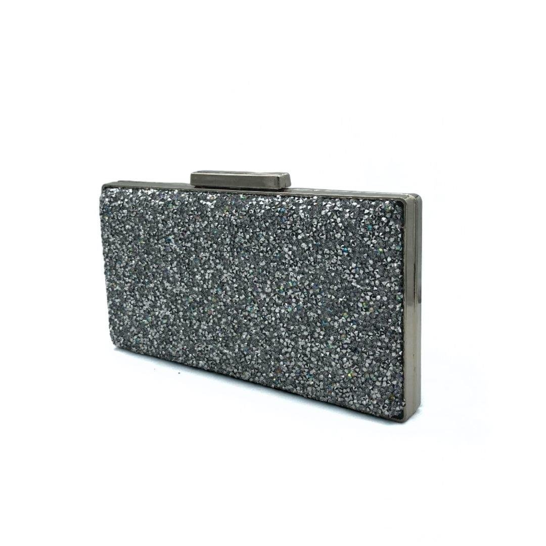 Gümüş Küçük Taşlı Pırıltı Abiye Çanta