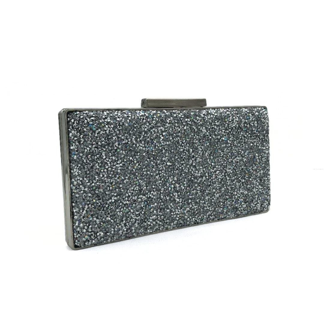 Gümüş Küçük Taşlı Pırıltı Abiye Çanta