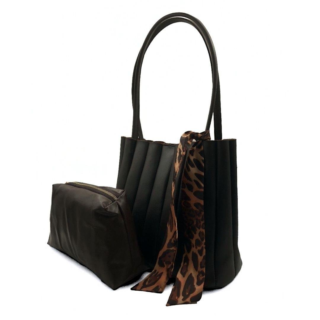 Kahverengi Yavrulu Diva Omuz Çantası Seti