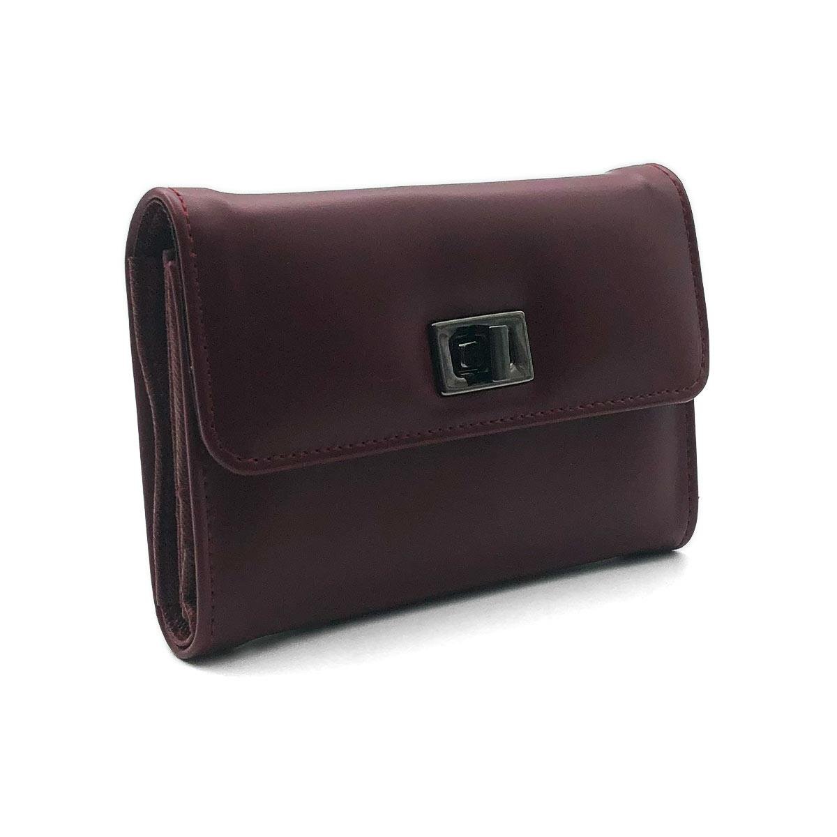 Kilitli Bordo Cüzdan