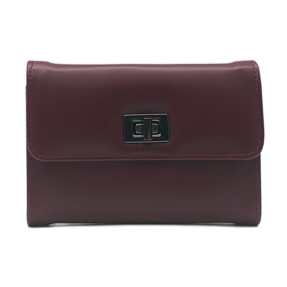 Kilitli Bordo Cüzdan