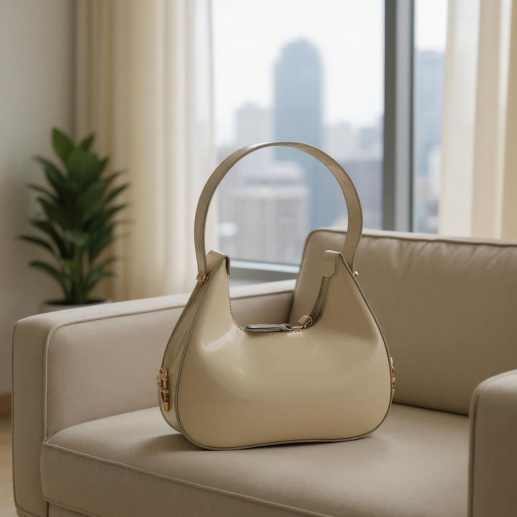 Moon Model Krem El Çantası