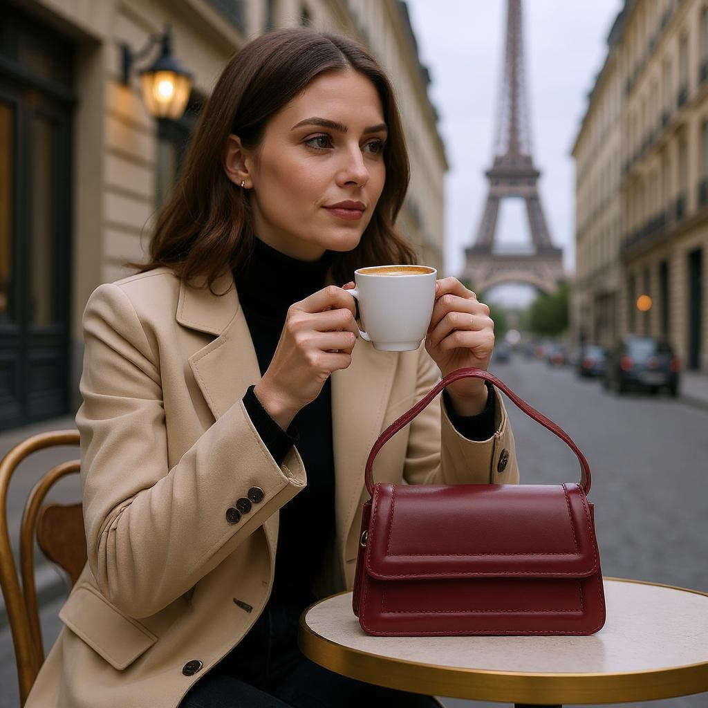 Nova Model Bordo Çapraz ve El Çantası