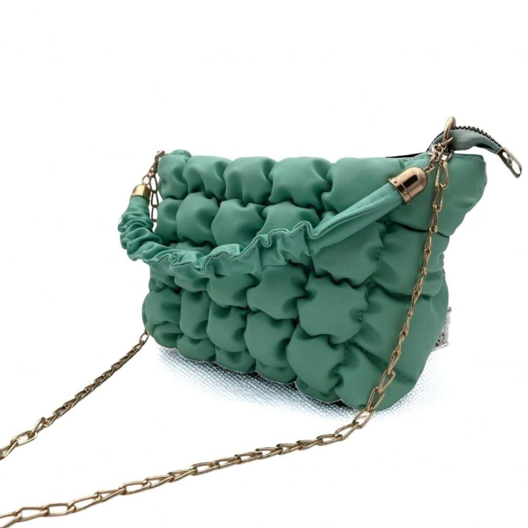 Pofuduk Mint Yeşili Zincir Askılı Kadın Çanta