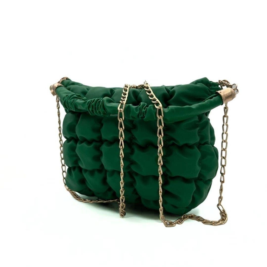 Pofuduk Yeşil Zincir Askılı Kadın Çanta
