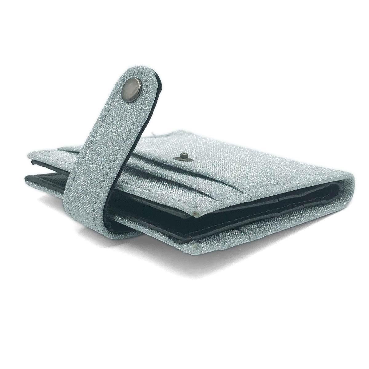 Simli Çıtçıt Kapaklı Gümüş Renk Kartlık