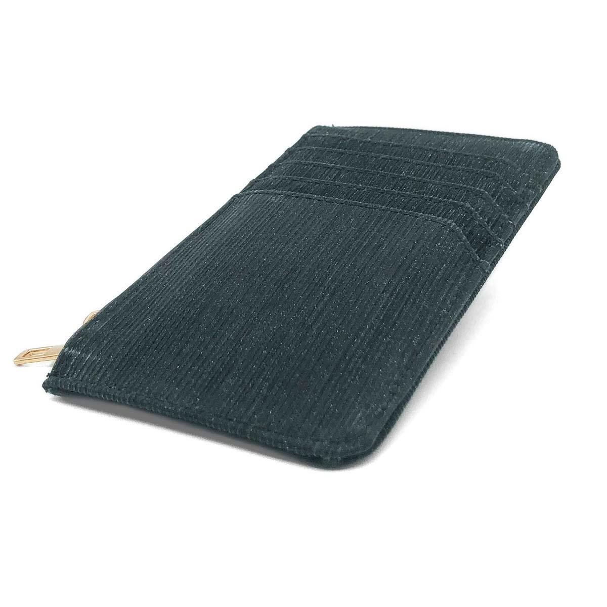 Simli Fermuarlı Siyah Kartlık