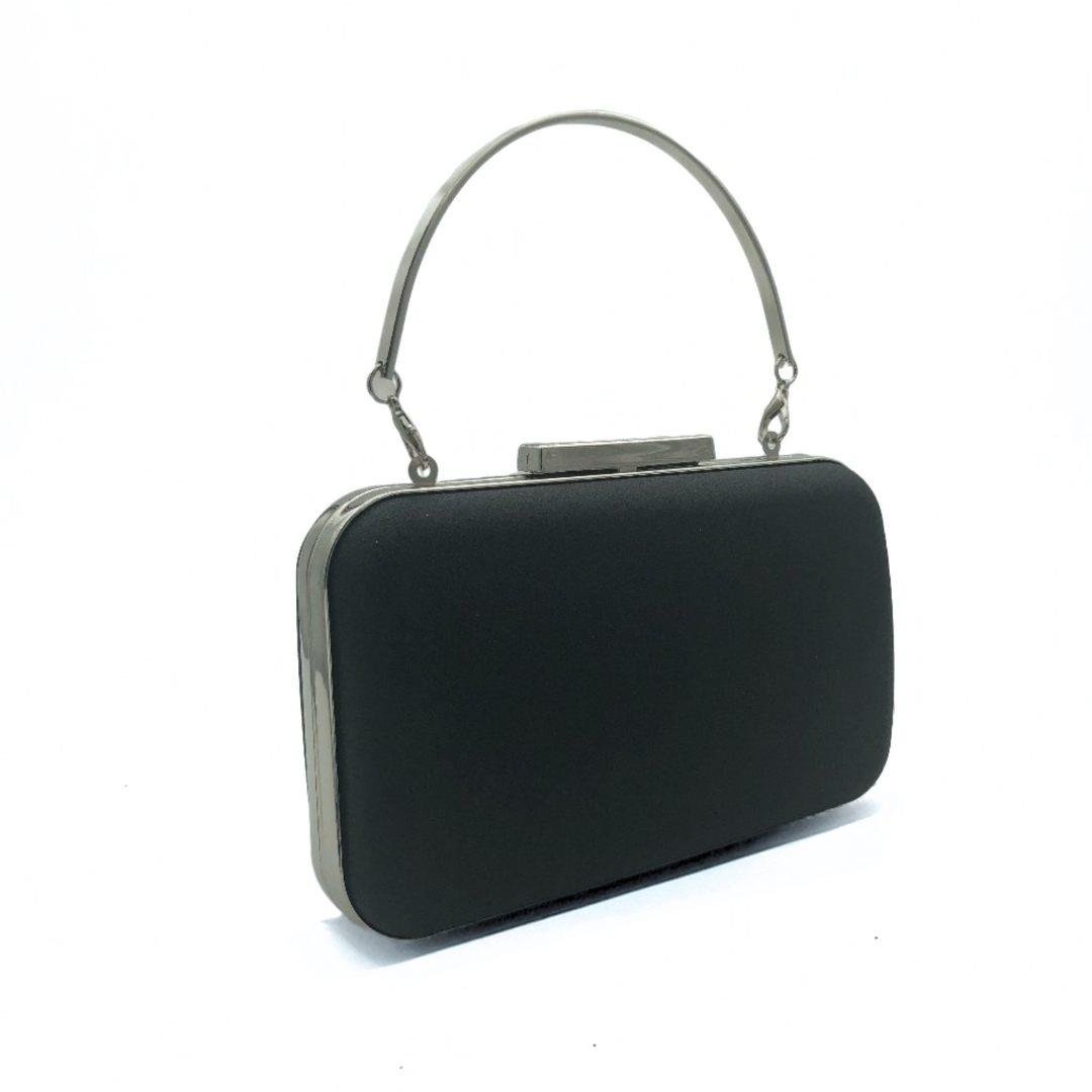 Siyah Simli Parıltı Abiye Çanta