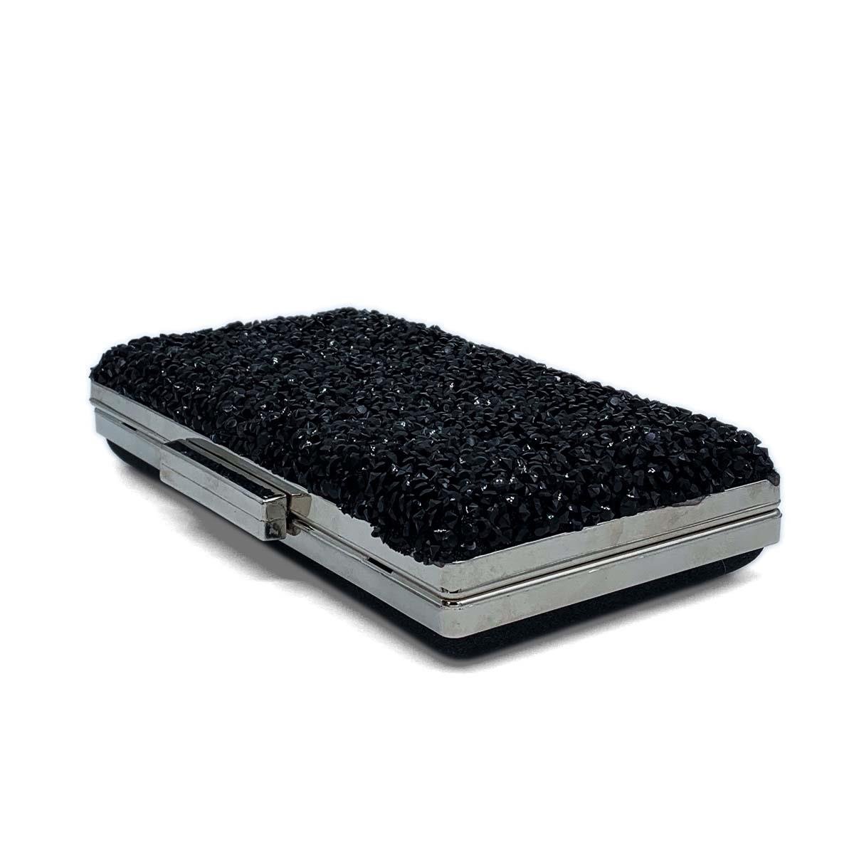 Siyah Taşlı Abiye Çanta