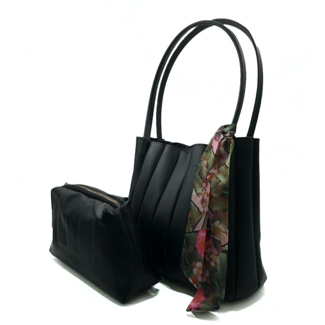 Siyah Yavrulu Diva Omuz Çantası Seti