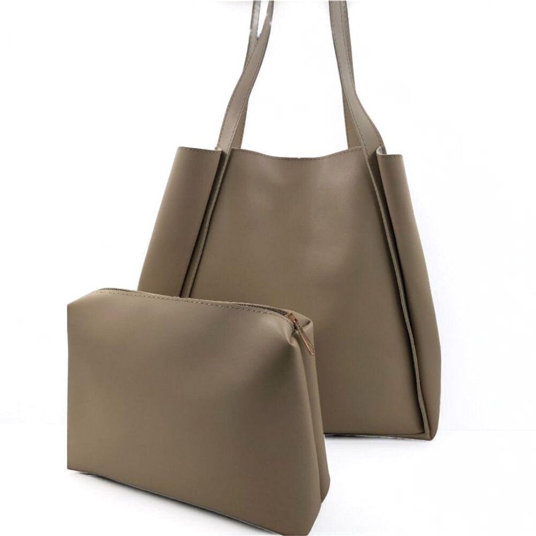 Vizon Yavru Çantalı Büyük Londra Omuz Çantası Seti