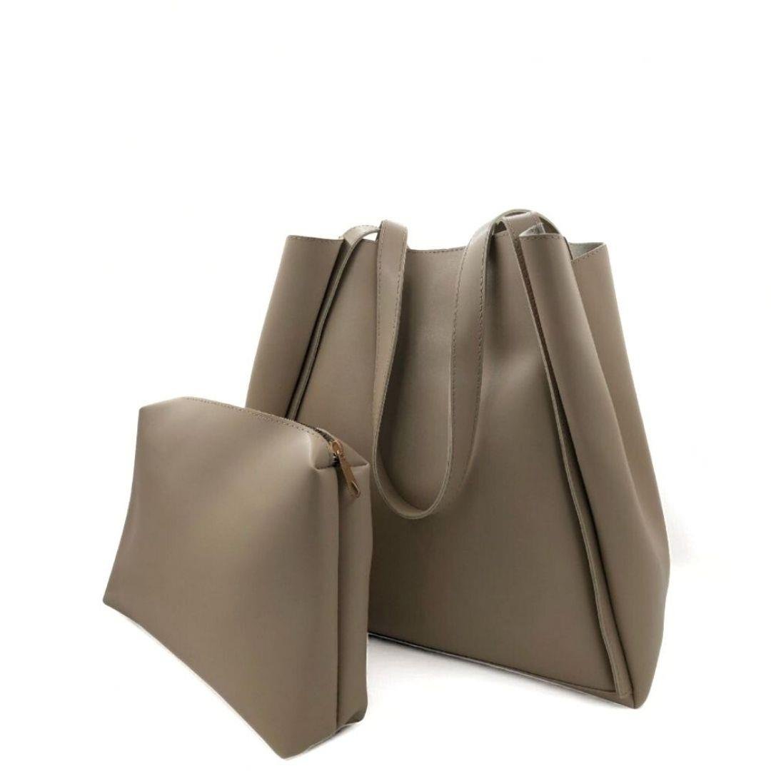 Vizon Yavru Çantalı Büyük Londra Omuz Çantası Seti