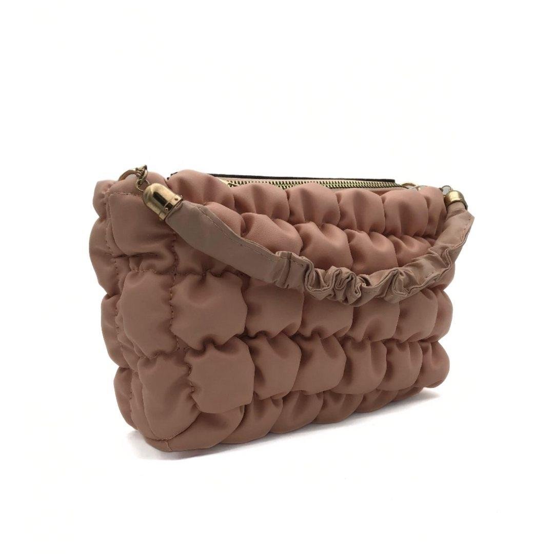 Yavru Ağzı Rengi Pofuduk Çapraz Çanta