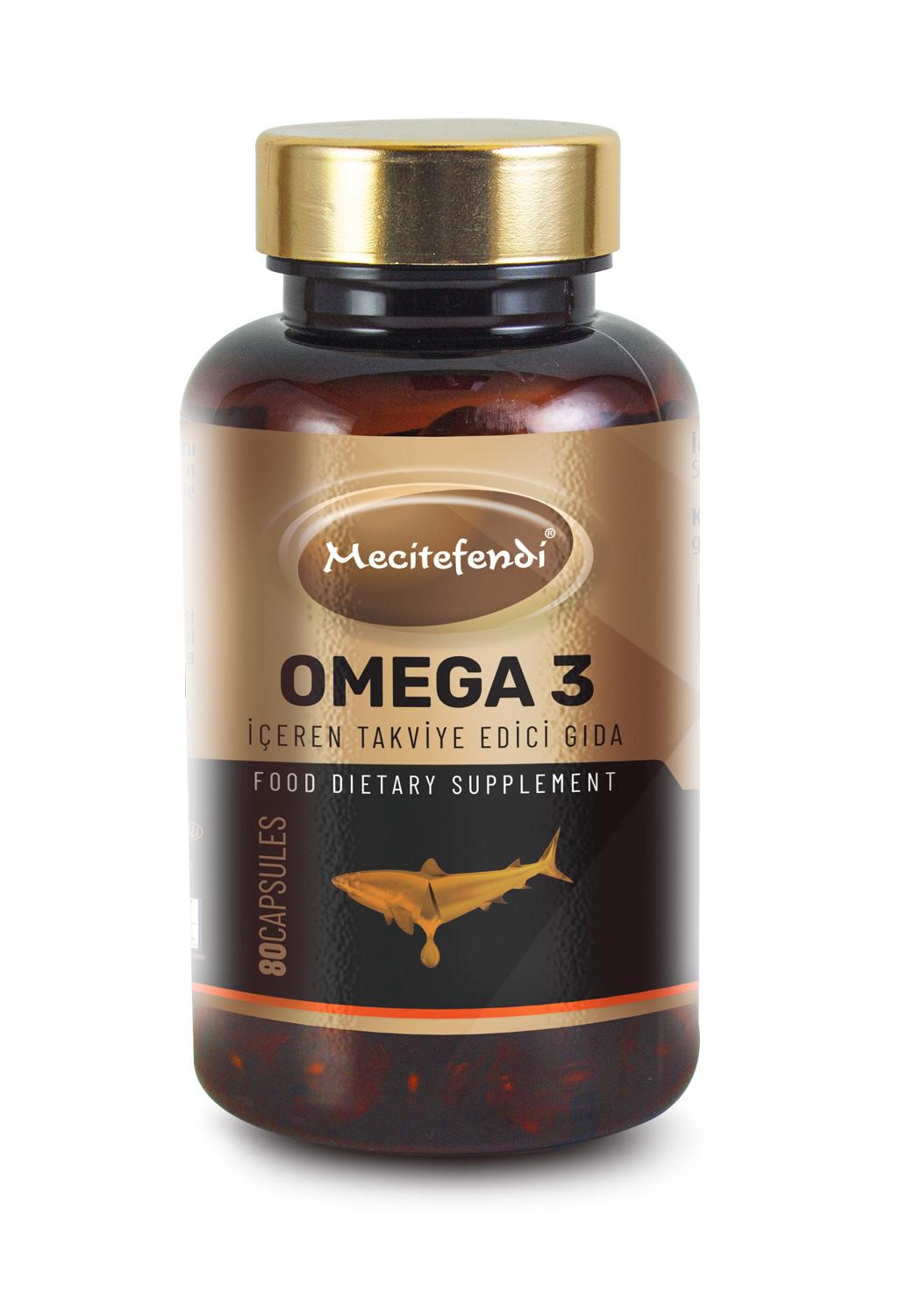  MECİTEFENDİ BALIKYAĞI (OMEGA 3) İÇEREN TAKVİYE EDİCİ GIDA (80 KAPSÜL 1300MG)  