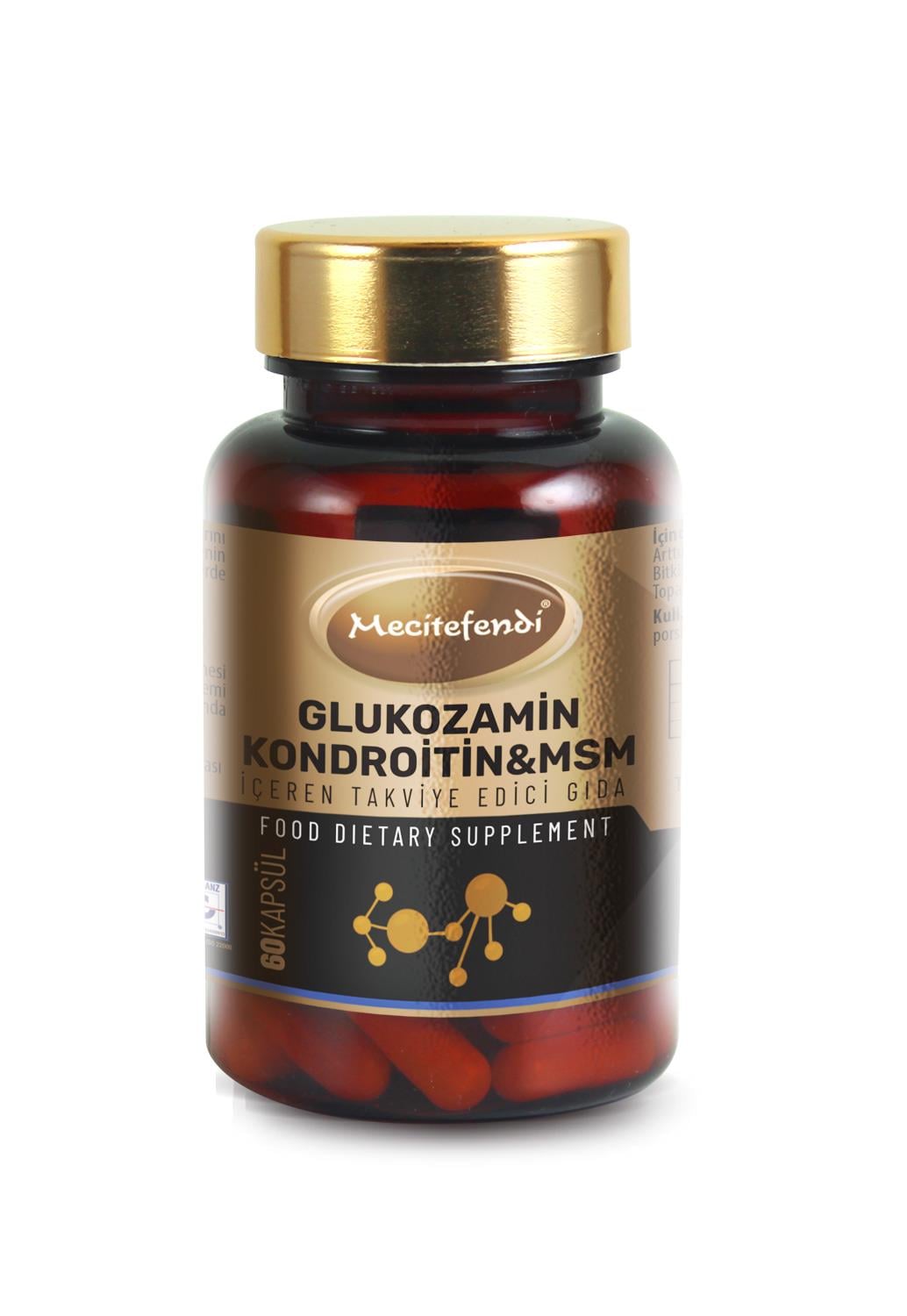  MECİTEFENDİ GLUKOZAMİN, KONDROİTİN MSM İÇEREN TAKVİYE EDİCİ GIDA (60 KAPSÜL 710MG) 