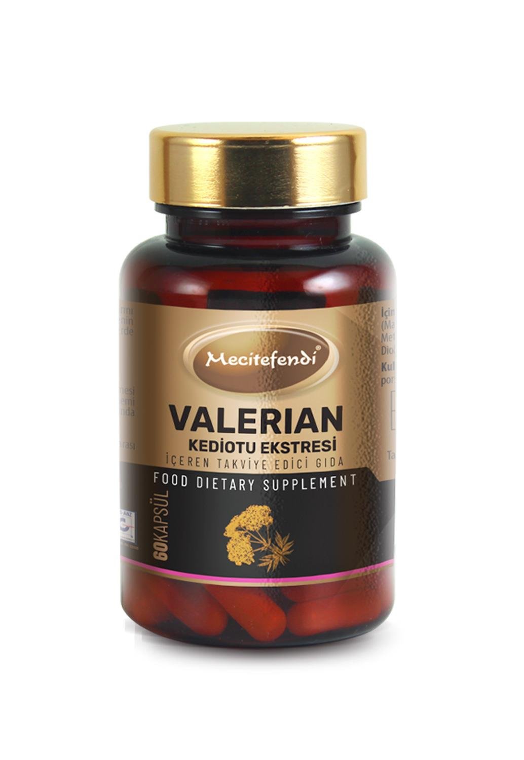  MECİTEFENDİ VALERIAN KEDİOTU EKSTRESİ İÇEREN TAKVİYE EDİCİ GIDA (60 kapsül*672 mg 