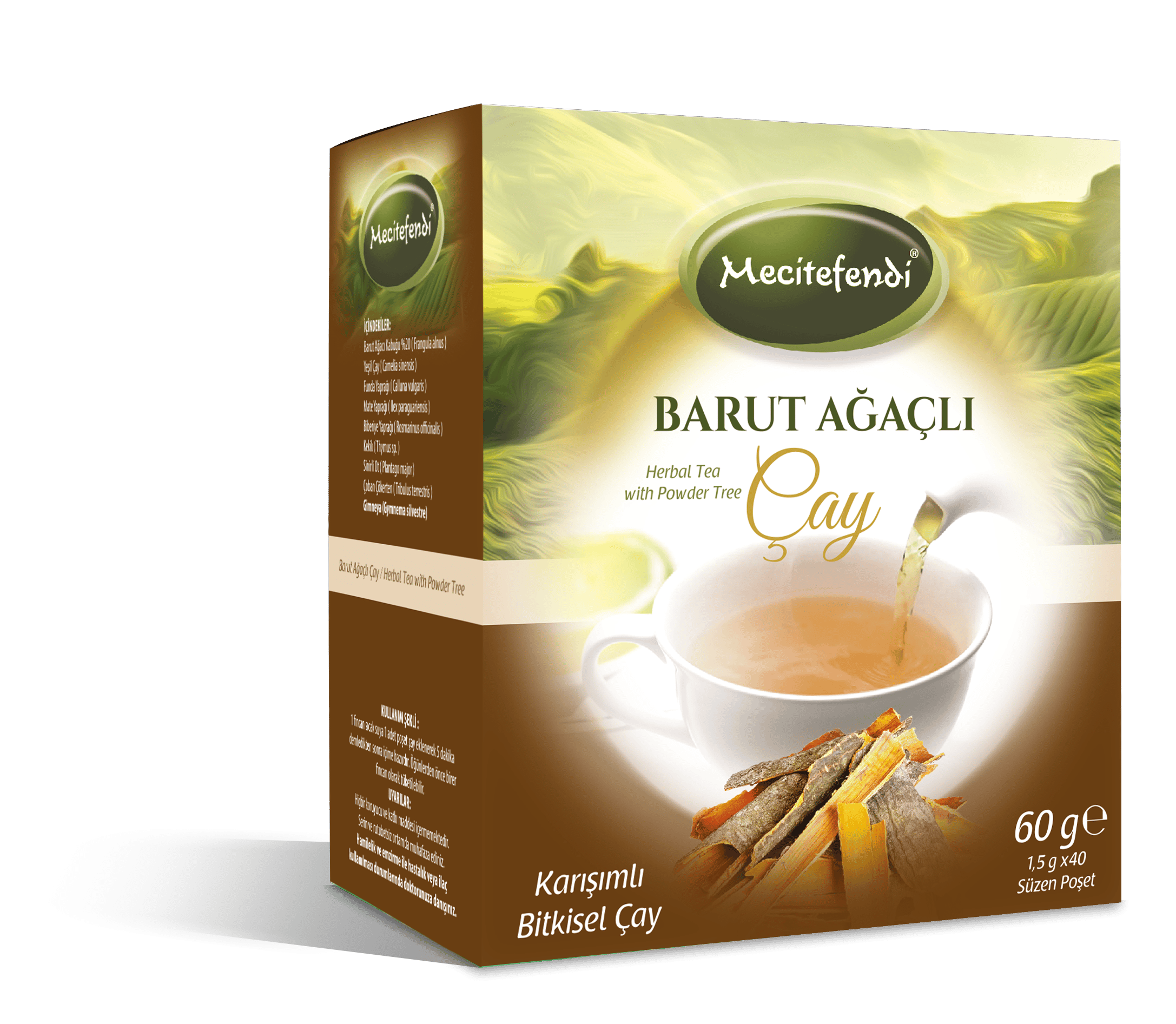 Mecitefendi  BARUT AĞAÇLI ÇAY (SÜZEN POŞET 40LI) 