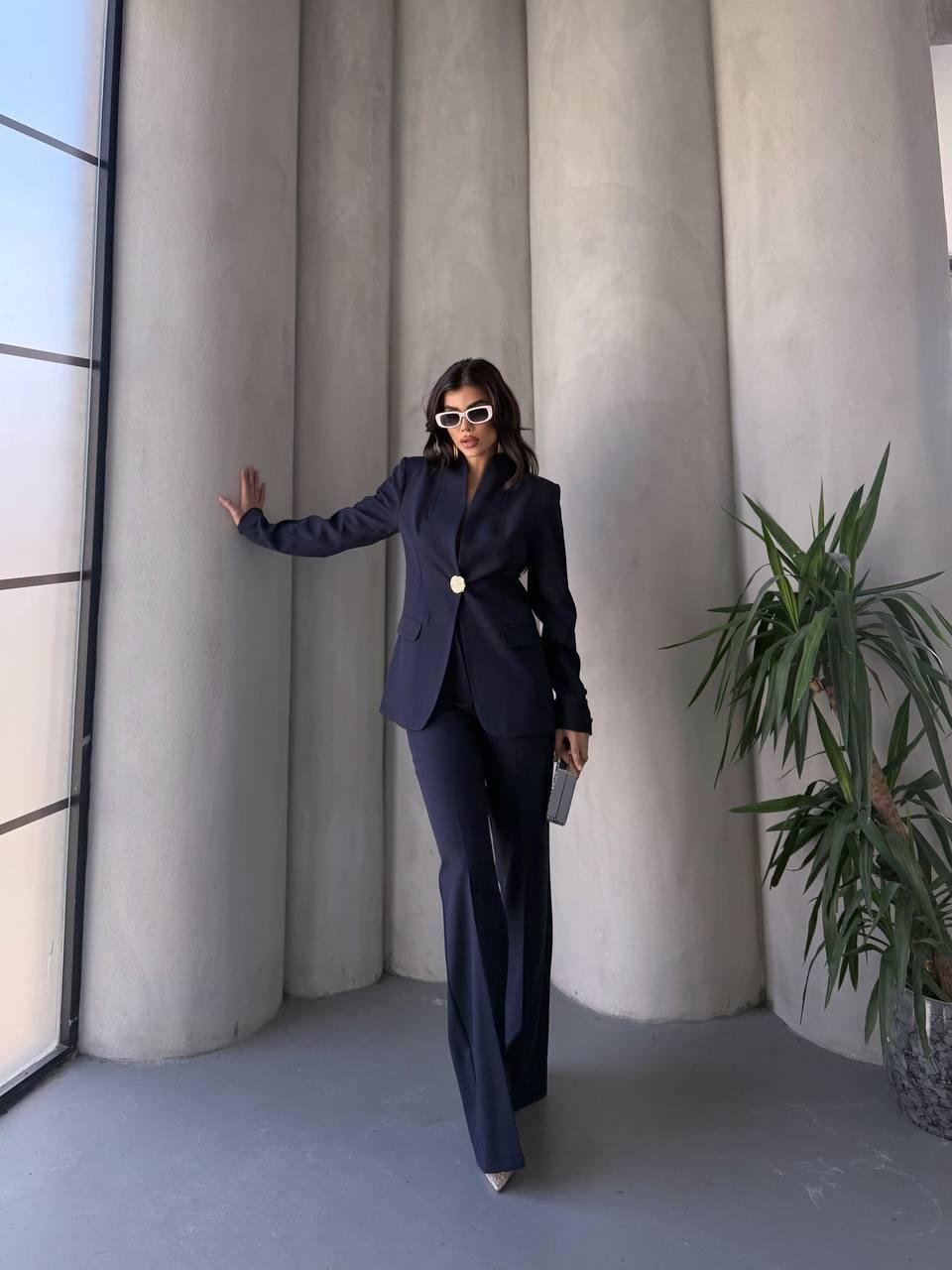  Lacivert Gold Düğmeli Ceket Pantolon Blazer Takım