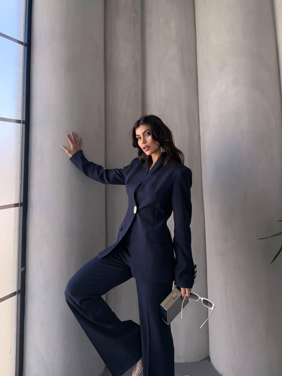  Lacivert Gold Düğmeli Ceket Pantolon Blazer Takım