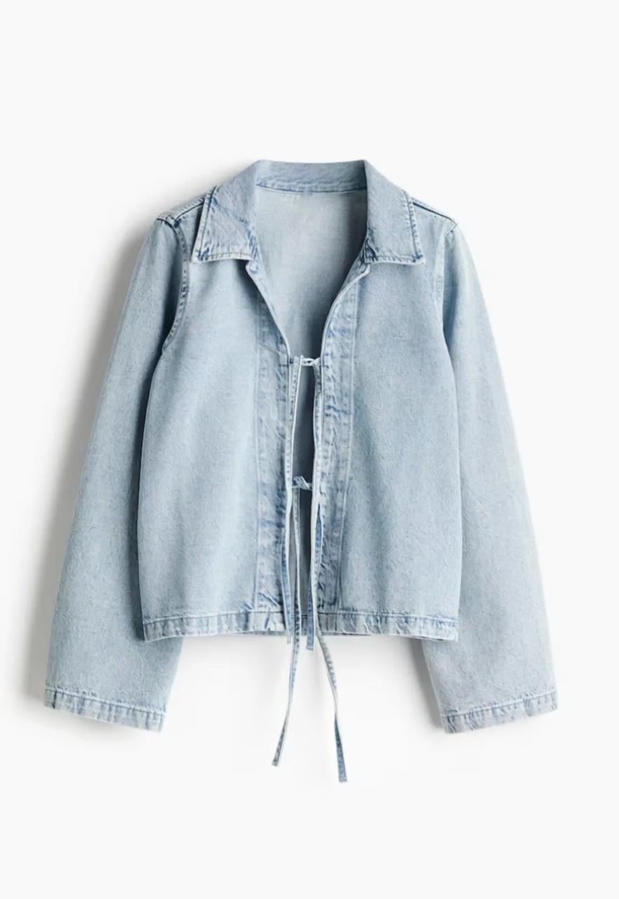 Bağcıklı Denim Ceket