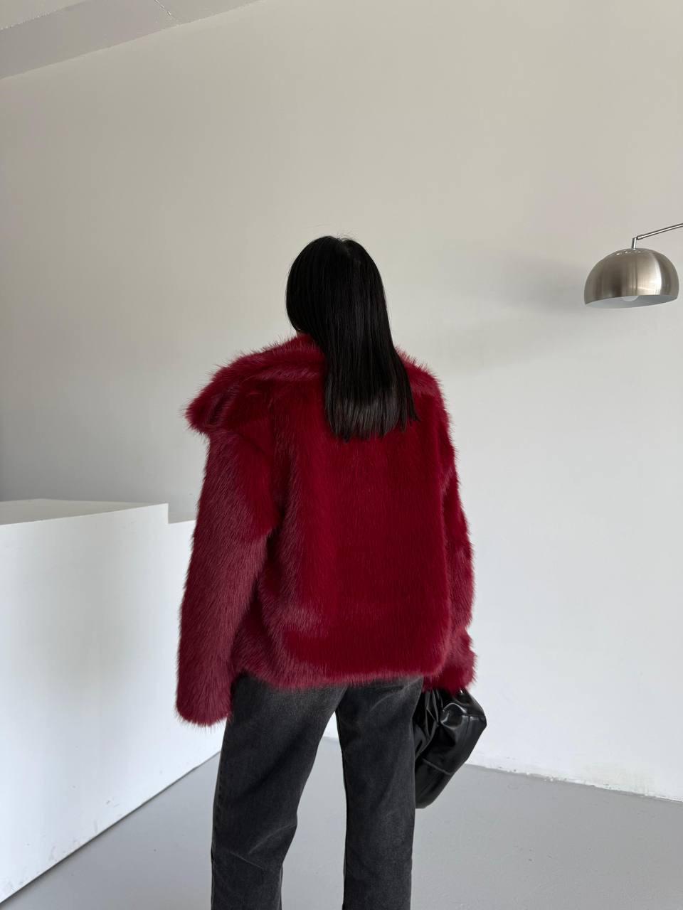 Bordo Lüks Premium Kürk