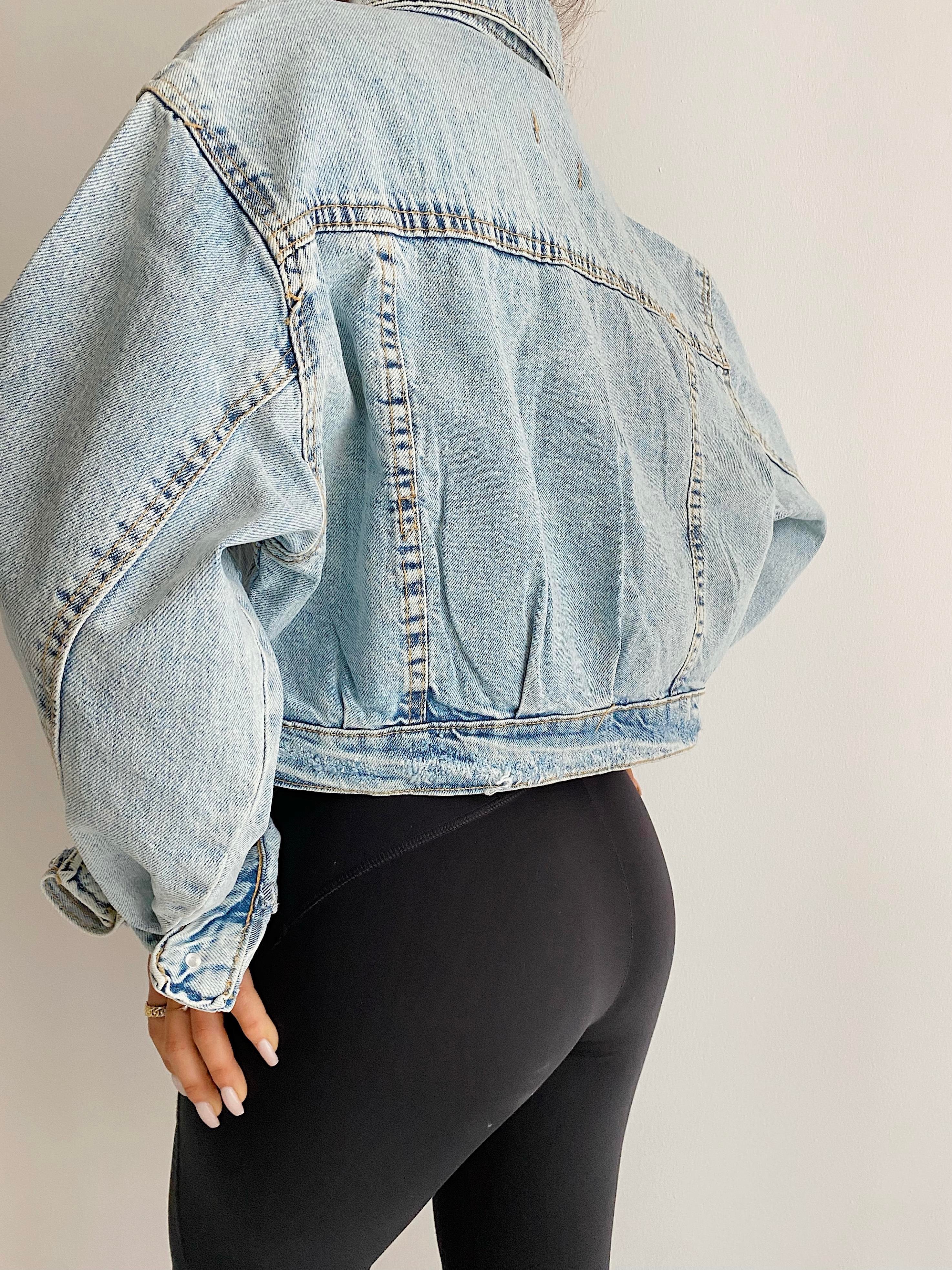 Crop Denim Kot Ceket